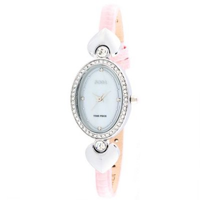 uSoda SODA Ladies /fashion /personalized /diamond Oval es Pink 