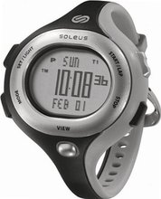 Soleus SR009005 Chicked Grey Digital Dial with Black and Grey Polyurethane Strap