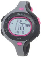 Soleus SR009011 Chicked Grey Digital Dial with Black and Pink Polyurethane Strap