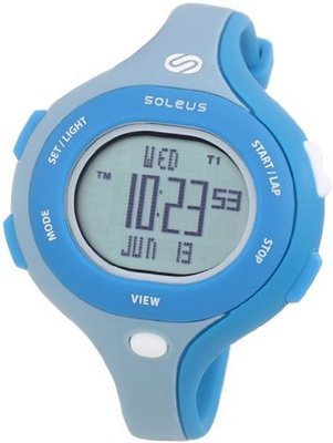 Soleus SR009491 Chicked Grey Digital Dial with Blue Polyurethane Strap
