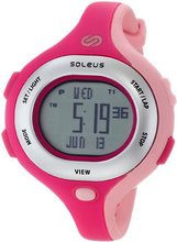 Soleus SR009672 Chicked Grey Digital Dial with Pink Polyurethane Strap