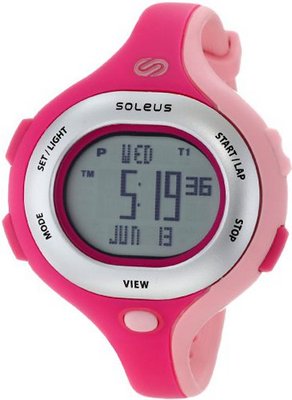 Soleus SR009672 Chicked Grey Digital Dial with Pink Polyurethane Strap