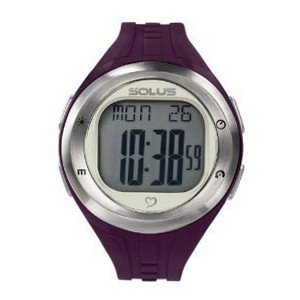 Solus Unisex Digital LCD Dial Date Backlight Plum PU Casual SL-900-004