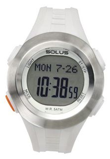 Solus Unisex Digital with LCD Dial Digital Display and White Plastic or PU Strap SL-101-003