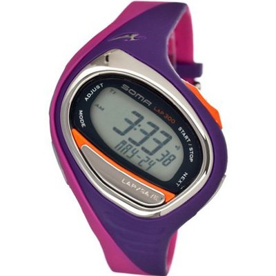 Soma Running 300 (Grey Dial; Hot Pink Band)