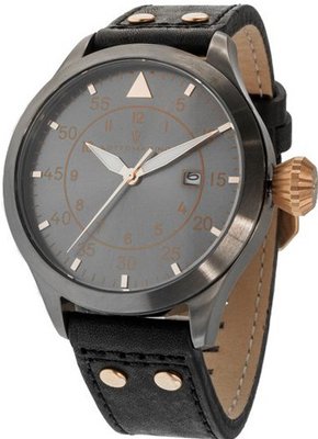 Sottomarino Pilotare II SM10339-F with Black Leather Band