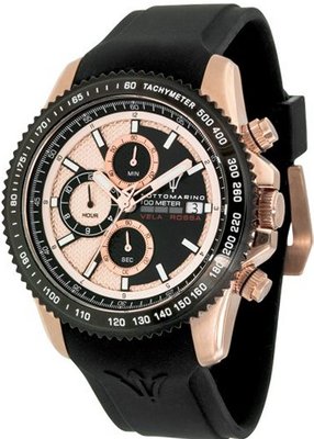 Sottomarino Vela Rosa SM50005-E with Black Silicone Band