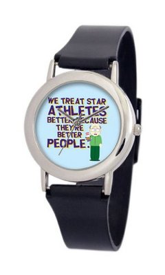 South Park D1529SS414 Torino Collection Mr. Garrison Black Plastic Strap