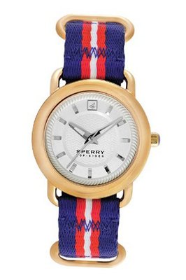 Sperry Top-Sider 103257 Gold Tone Multicolor Nylon Strap
