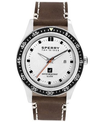 Sperry Top-Sider , Navigator Brown Leather Strap 44mm 102013