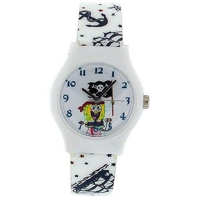 Spongebob Squarepants Quarz Analogue Pirate Theme Boys PU Strap SB046