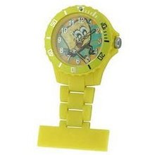 Spongebob Squarepants Water Resistant Yellow Rotating Bezel Nurse Fob SB35