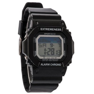 Sportech `s SP10502 - Sport Digital - Black Multi-fonction & Water Resistant