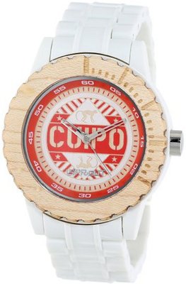 Sprout SC/6500RDWT Graphic Wood Dial White Corn Resin Bracelet