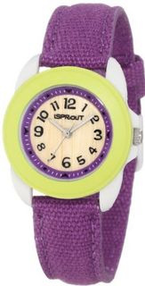 Sprout ST/1045LMIVPR Purple Organic Cotton Strap Bamboo Dial