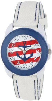 Sprout ST/1051WTWT Easy-to-Read Nautical Theme Dial White Organic Cotton Strap