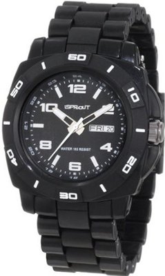 Sprout ST/3801BKBK Water Resistant Black Corn Resin Bracelet Water-Resistant Bio-Degradable