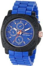 Sprout ST/3802BLBL Multi-Function Bamboo Dial Blue Corn Resin Bracelet