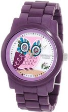 Sprout ST/5034MPPR Purple Corn Resin Bracelet Owl Dial
