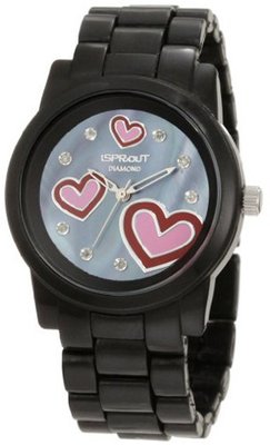 Sprout ST/5038JMBK "Diamond & Hearts" Black Corn Resin