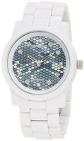 Sprout ST/5044MPWT Snake Skin Printed Mother-Of-Pearl Dial White Corn-Resin