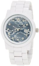 Sprout ST/5044MPWT Snake Skin Printed Mother-Of-Pearl Dial White Corn-Resin
