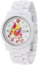 Sprout ST/5046MPWT Diamond Dial Bird Theme White Corn Resin Bracelet Bio-Degradable