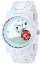 Sprout ST/5049MPWT Diamond Dial Ladybug Motif White Corn Resin Bracelet Set