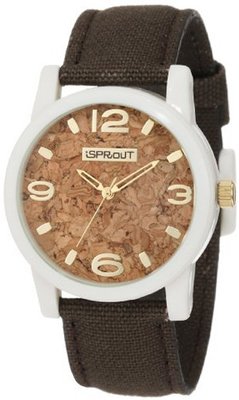 Sprout ST/5511CKBN Organic Cork Dial Brown Cotton Strap Corn Resin