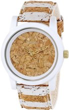 Sprout ST/5521CKWT Cork Dial and White Striped Strap