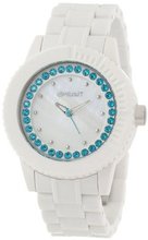 Sprout ST/6504MPBL Blue Swarovski Crystal Accented White Corn Resin Bracelet