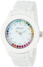 Sprout ST/6504MPRB White Corn Resin Multi-Color Swarovski Elements Bracelet