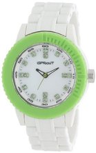 Sprout ST/6505MPGN Green Swarovski Crystal Accented White Corn Resin Bracelet