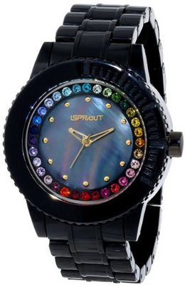 Sprout ST/6506JMRB Black Corn Resin Multi-Color Swarovski Elements Bracelet
