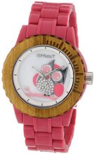 Sprout ST/6507MPPK Owl Dial Pink Corn Resin Swarovski Elements Bracelet