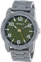 Sprout ST/7007GNGY Green Tree Bark Dial Grey Corn Resin Bracelet