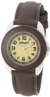 Sprout ST1018BNIVBN Corn Resin and Brown Organic Cotton Strap