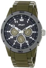 Sprout ST3202BKOL Multi-Function Dial and Olive Corn Resin Bracelet