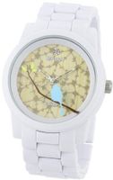 Sprout ST5030TNWT Diamond Accented Dial and White Corn Resin Bracelet