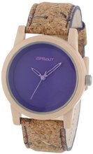 Sprout Unisex ST/5516PRCK Purple Dial Cork Strap Eco-Friendly