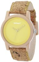 Sprout Unisex ST/5516YLCK Yellow Dial Cork Strap Eco-Friendly