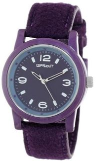 Sprout Unisex ST/5519PRPR Bamboo Dial Purple Felt Strap