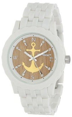 Sprout Unisex ST/6801TNWT Bracelet Corn Resin Case Nautical Theme Wood Dial