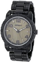 Sprout Unisex ST/7003GYBK Grey Bamboo Dial Black Resin Bracelet