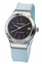 St. Gallen Disinfectable - Florence Nightingale Collection - Quartz , Counter For Pulsation Calibration, Matt Black Color Dial