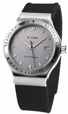 St. Gallen Disinfectable - Sauberkeit Collection - Quartz , Counter For Pulsation Calibration, Brush Polishing Palladium Dial