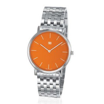 SOB1003/BRLINK Steel Blaze w/Orange Dial, Steel Bracelet