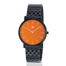 SOB1004/BRLINK Steel Blaze , Orange Dial, Black Case & Bracelet