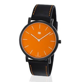 SOB1004 SOB Steel , Orange Dial, Black Case