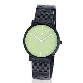 SOB1006/BRLINK Steel Blaze , Green Dial, Black Case & Bracelet